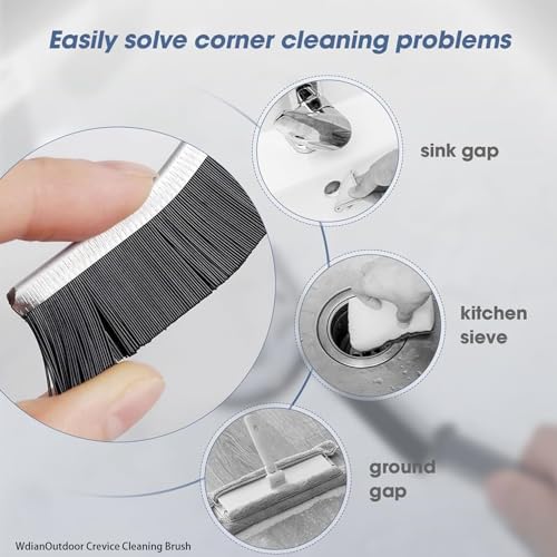 Crevice Cleaning Brush Set - Heavy-Duty Slim Scrubbing Tool (3 Pack)