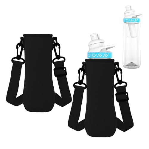 2 Pcs Sleeve Compatible with Cirkul Water Bottle 32oz,Water Bottle Sleeve for Cirkul Tumbler & Stainless Steel,Neoprene Insulated Bottles for Tumbler & Stainless Steel Bottles Accessories(Black)