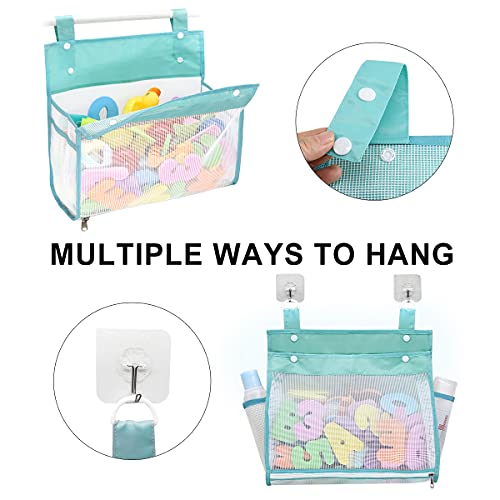 Muchfun Extra Large Bath Toy Organizer with Zipper & Hooks