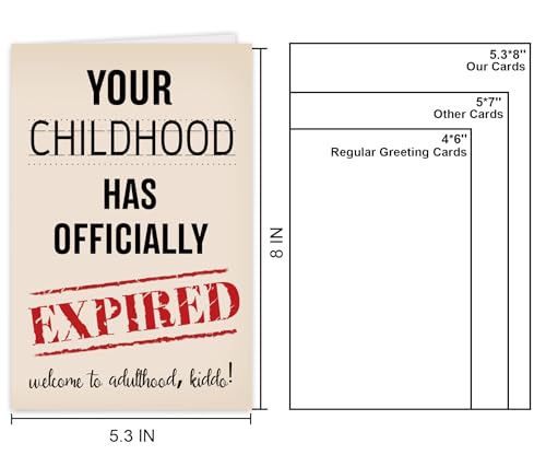 RUALOVE 18th Birthday Card for Girls & Boys - Funny Gift for Son, Daughter, Grandkids, Niece, Siblings | 2007 Born Celebration