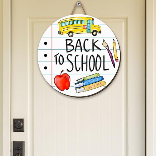 Back to School Wreath - 11.8 Inch Decorative Door Sign
