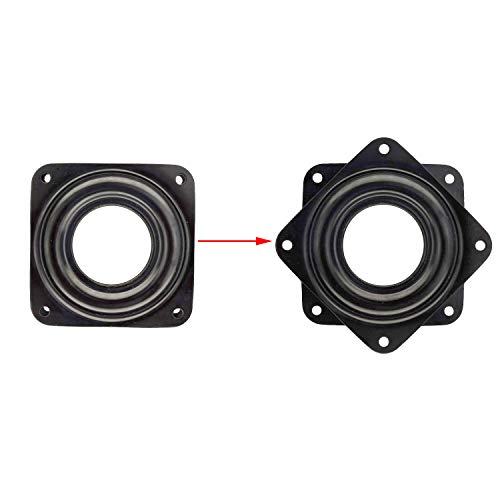 Kasteco 4 Pack 2.8 Inch Lazy Susan Turntable - 100 LB Capacity, Black