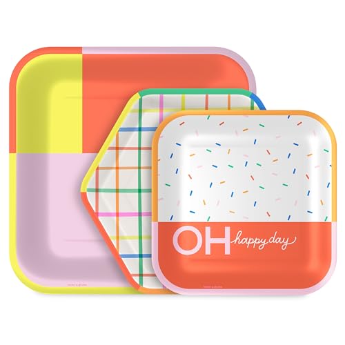 Hallmark Paper Party Plates and Napkins Set for 16 Guests