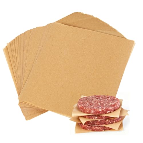 Ninsula 400PCS Non-Stick Patty Paper Squares - 6x6 Inch Parchment