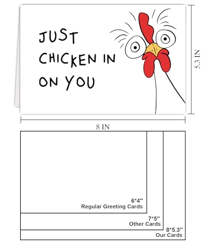 Funny Thinking of You Card #2 - Humorous Chicken Get Well Gift