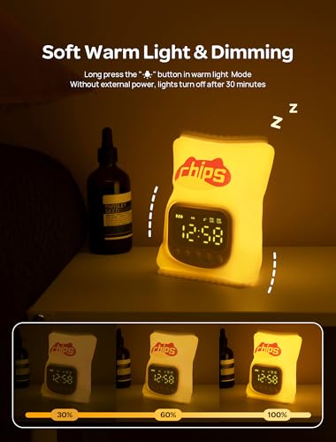 MASHI Kids Alarm Clock with Night Light - Sleep Trainer