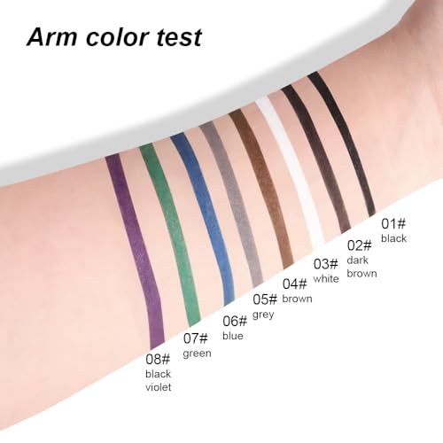WanTuoluo Retractable Creamy Eyeliner & Eyeshadow Stick Set - 6 Pcs Light Brown