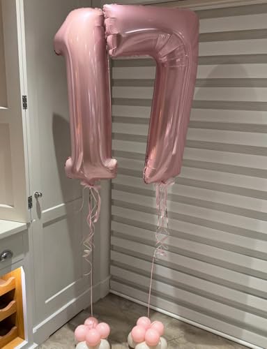 Pink Number 1 Foil Balloon 40 Inch Giant Light Pink Birthday Party Decoration