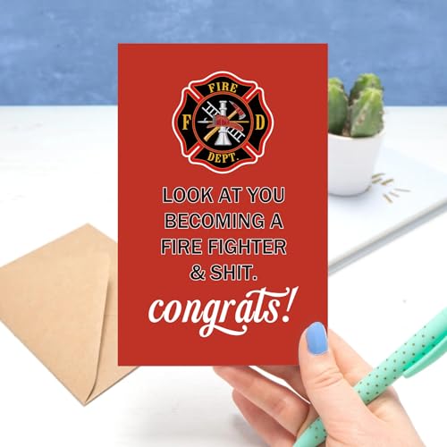 Funny Firefighter Graduation Card | Hero Congratulations Card