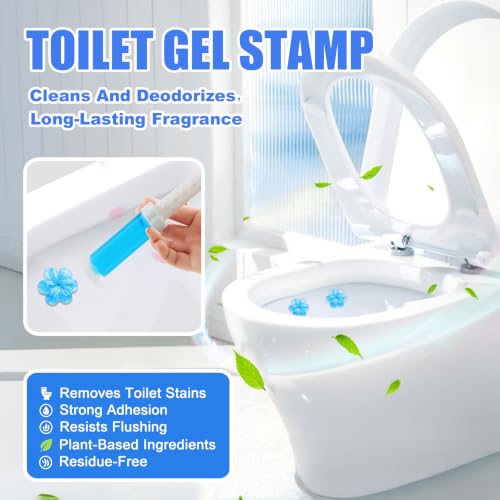 Flower-Shaped Toilet Gel Stamps - 84 Count with 6 Scents