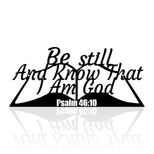 Be Still and Know That I Am God Metal Wall Art - 12" Psalm 46:10 Scripture