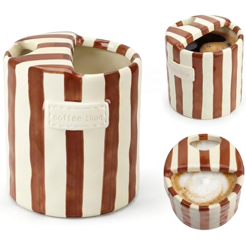 10oz Striped Ceramic Coffee Mug - Microwave & Dishwasher Safe