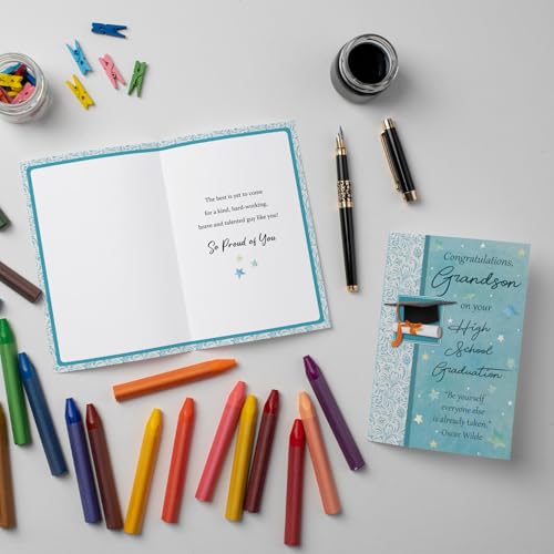 Graduation Card for Grandson - Heartfelt Be Yourself Message