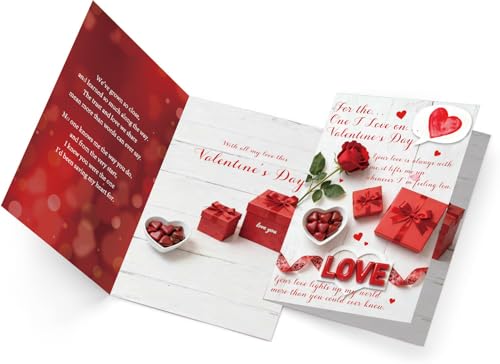 OJsensai Romantic Rose Valentine's Day Card for Him and Her