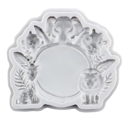 Animal Silicone Molds for Cake Decoration - Lion, Tiger, Giraffe, Monkey, Elephant