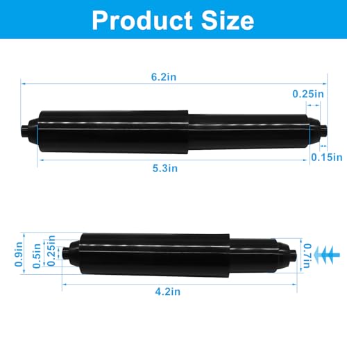 OSVJE Universal Toilet Paper Holder Set, Black - 2 Pack