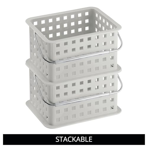 iDesign Portable Shower Caddy Set of 3 - Light Gray Storage Baskets