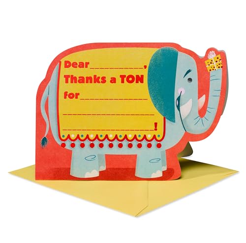 Personalized Thank You Card for Kids - Elephant Design