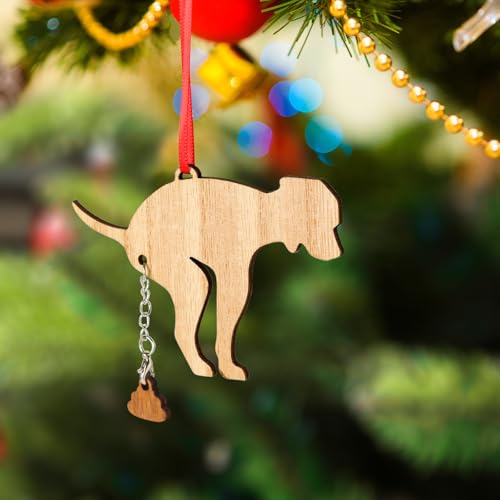 Personalized Dog Poop Christmas Ornament - Funny Wooden Decor 2025