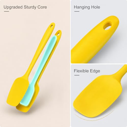 LeviLevo 6-Piece Seamless Silicone Spatula Set - Heat Resistant & Nonstick