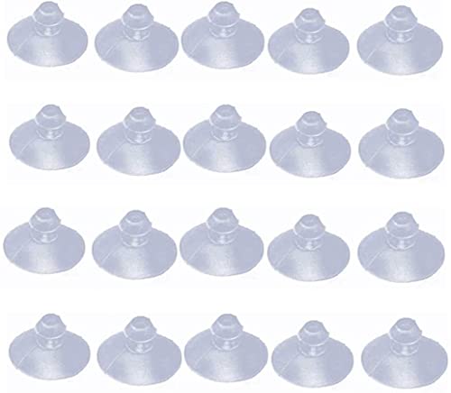 30mm Clear Suction Cups - Pack of 20 for Smooth Surfaces