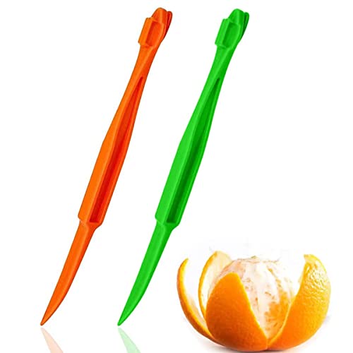 Cosmer Citrus Peeler Set - Easy Plastic Orange & Lemon Slicers