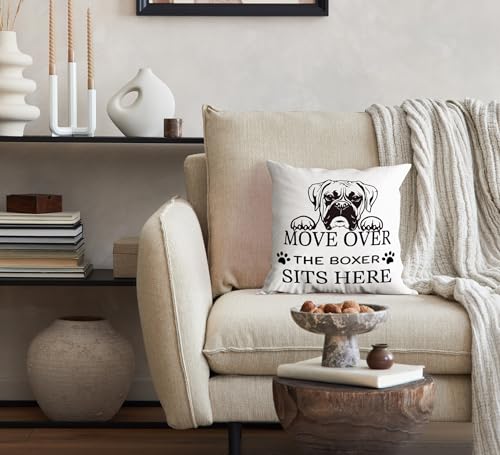 Dog Boxer Decorative Pillow Cover 18x18 - Gifts for Dog Lovers