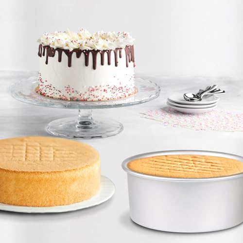Set of 4 Non-Stick Round Cake Pans - 4 Inch Aluminum Baking Tools
