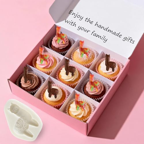 3D Alpaca Silicone Fondant Mold for Cake Decorating & Crafts