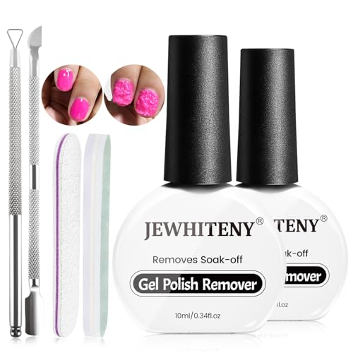 JEWHITENY Gel Nail Polish Remover Set with Manicure Tools
