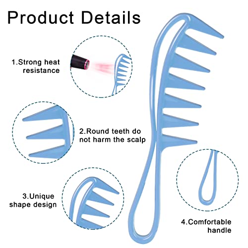 Sliverdew 3-Piece Wide Tooth Hair Comb Set for Curly and Wet Hair
