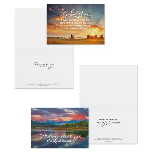 Hallmark DaySpring Religious Encouragement Cards 12-Pack - Praying for You, Faith & Support