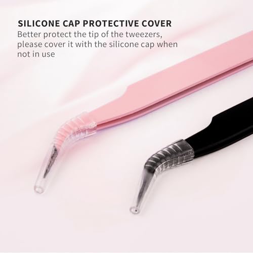 FADVAN Precision Lash Cluster Tweezers, Stainless Steel Curved Tip