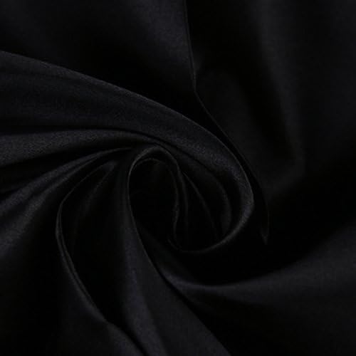 Black Satin Chair Sashes by [Brand Name] - Perfect for Weddings & Parties | 7x108 Inches