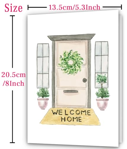 ATTLVV WX-034 Funny Housewarming Card for Man & Woman, New Home & Moving Gift, 8x5.3 Inch