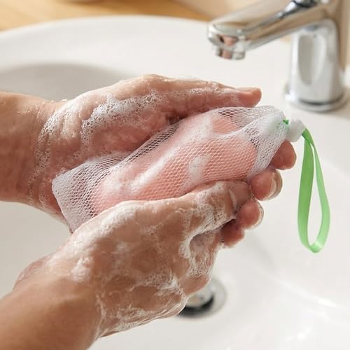 Styquenzer 10 Pack Exfoliating Mesh Soap Pouches - Soft Soap Saver Bags with Drawstring for Bath and Shower