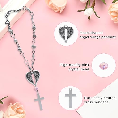 Cross Rear View Mirror Charm - Christian Car Hanging Ornament