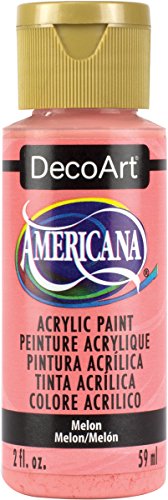 DecoArt Americana Acrylic Paint - Melon, 2 oz Premium All-Purpose Craft Paint