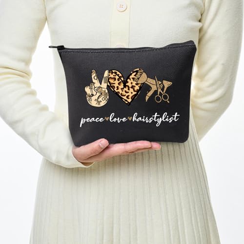 Hairstylist Makeup Bag Canvas Cosmetic Pouch for Hairdressers
