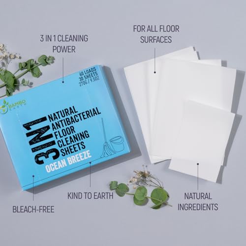 30 Pcs Natural Floor Cleaner Sheets - Eco-Friendly & Mess-Free