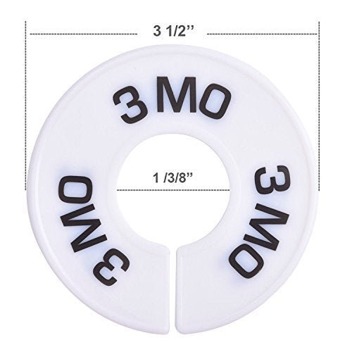 Blulu 10-Piece Baby Closet Size Dividers for Clothing Rod Organization