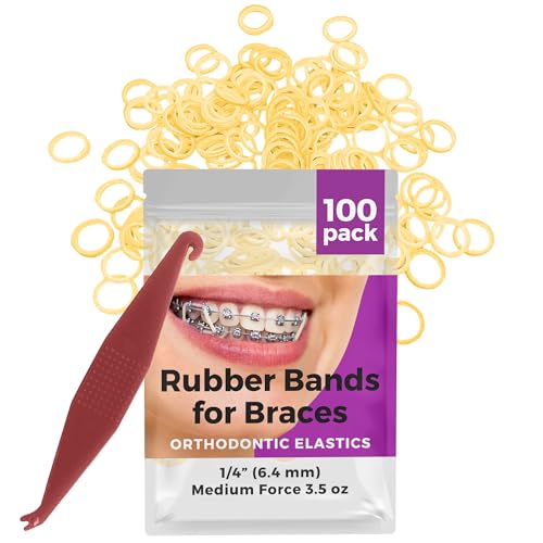 Prairie Horse Supply Orthodontic Rubber Bands 1/4 Inch 100 Pack with Placer