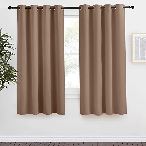 NICETOWN Grommet Top Blackout Curtain Panel, 55" x 68" - Cappuccino