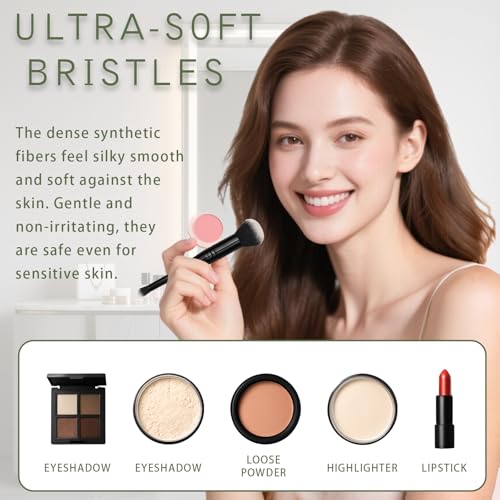 Complexion Duo Brush Dual-Ended Makeup Brush for Foundation and Concealer