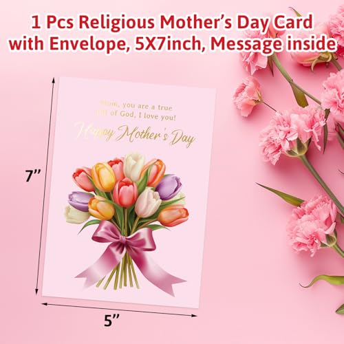 Religious Mother's Day Card for Mom - 5x7 with Envelope