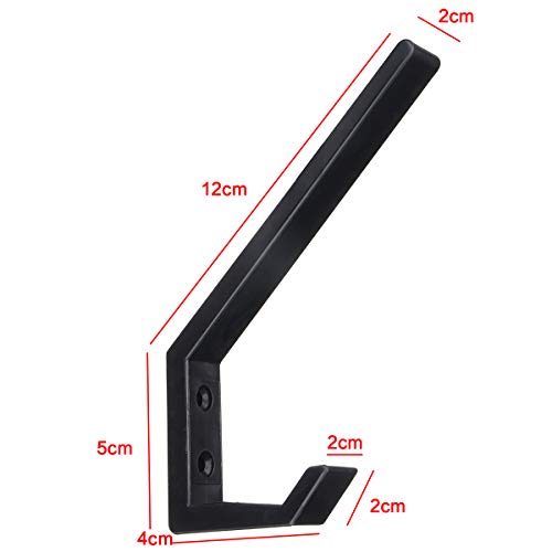 2-Pack Wall-Mounted Helmet Holders - Durable Plastic Hooks for Gear