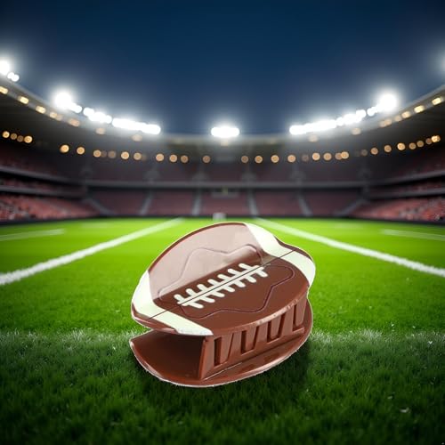 Rugby Ball Hair Claw Clip Brown Sports Hair Accessory for Women