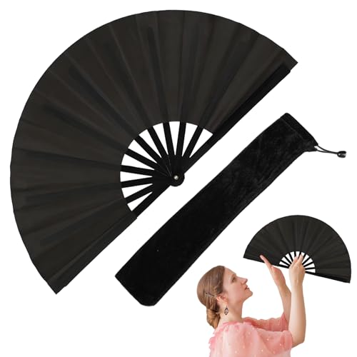 Panthra Satin Hand Fan for Line Dancing - Foldable & Lightweight