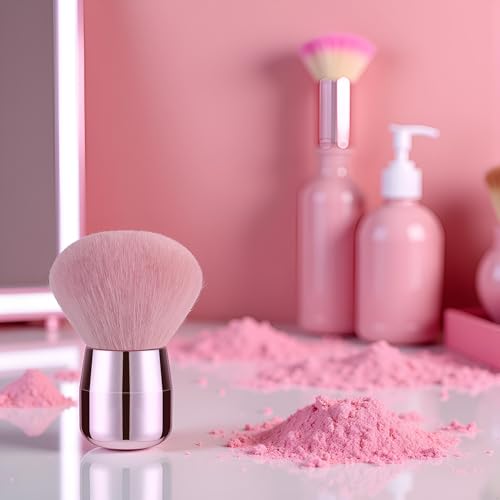 Pink Nail Dust Brush Soft Powder Remover and Makeup Brush
