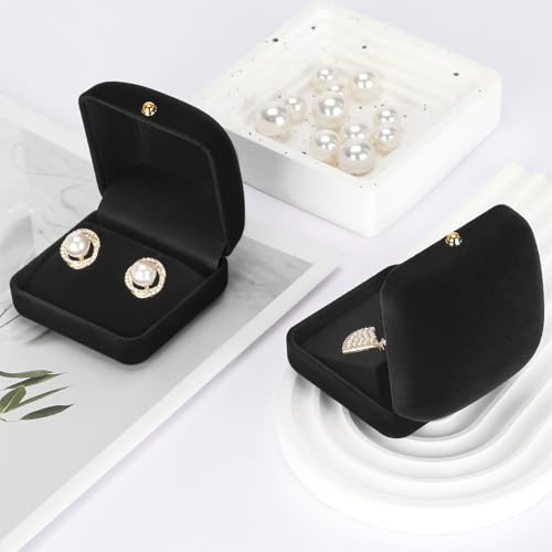 KUKUVR Velvet Earring Display Box - 2 Pcs Jewelry Holder for Women